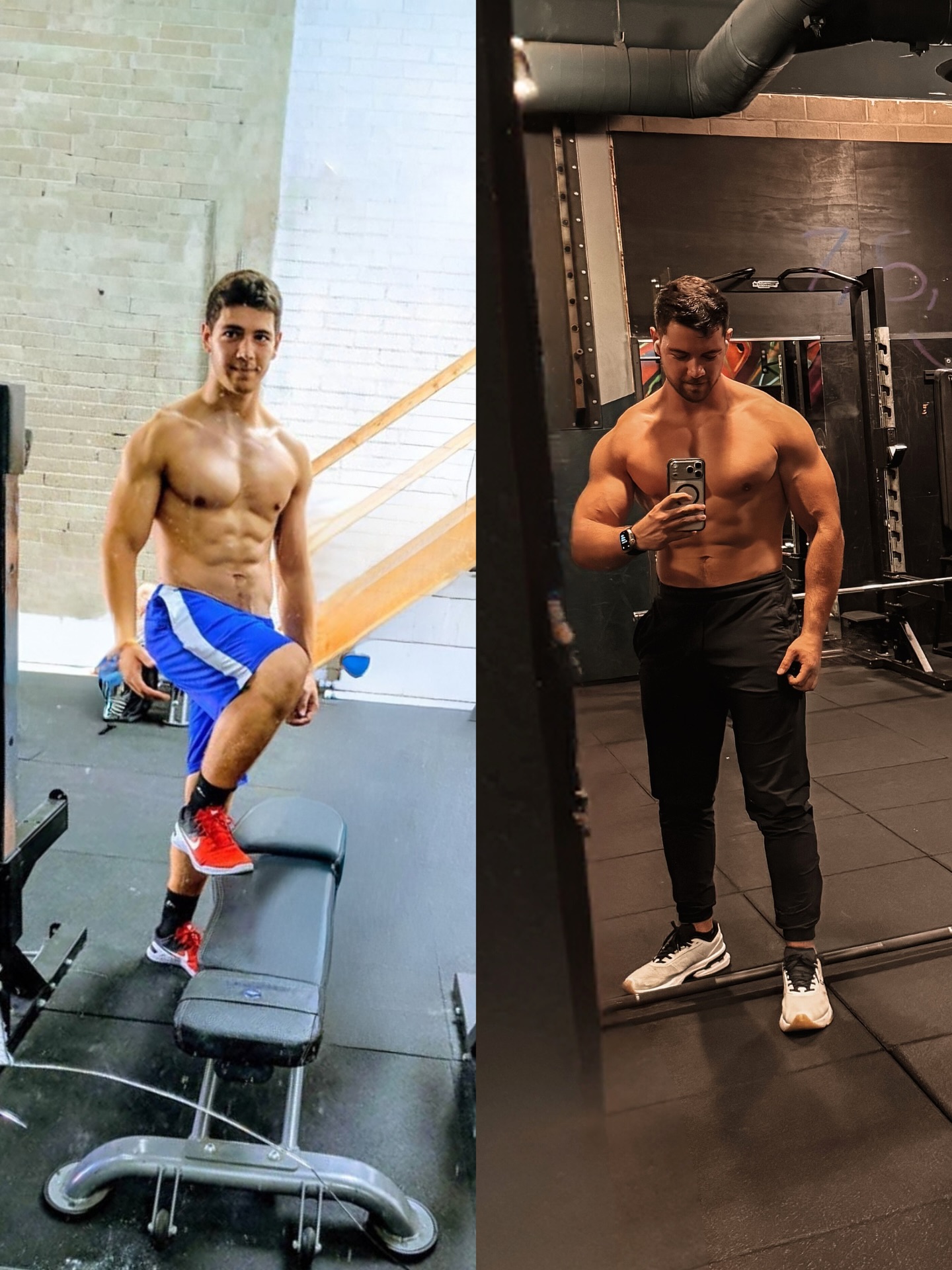 Ruben's physique development over years of consistent training